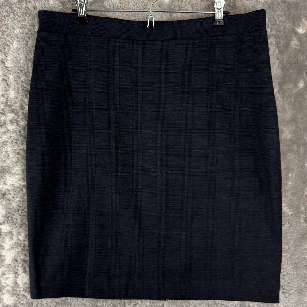 NEW Banana Republic Size 14 Minimalist Preppy Career Pencil Skirt Black‎ Zip NWT